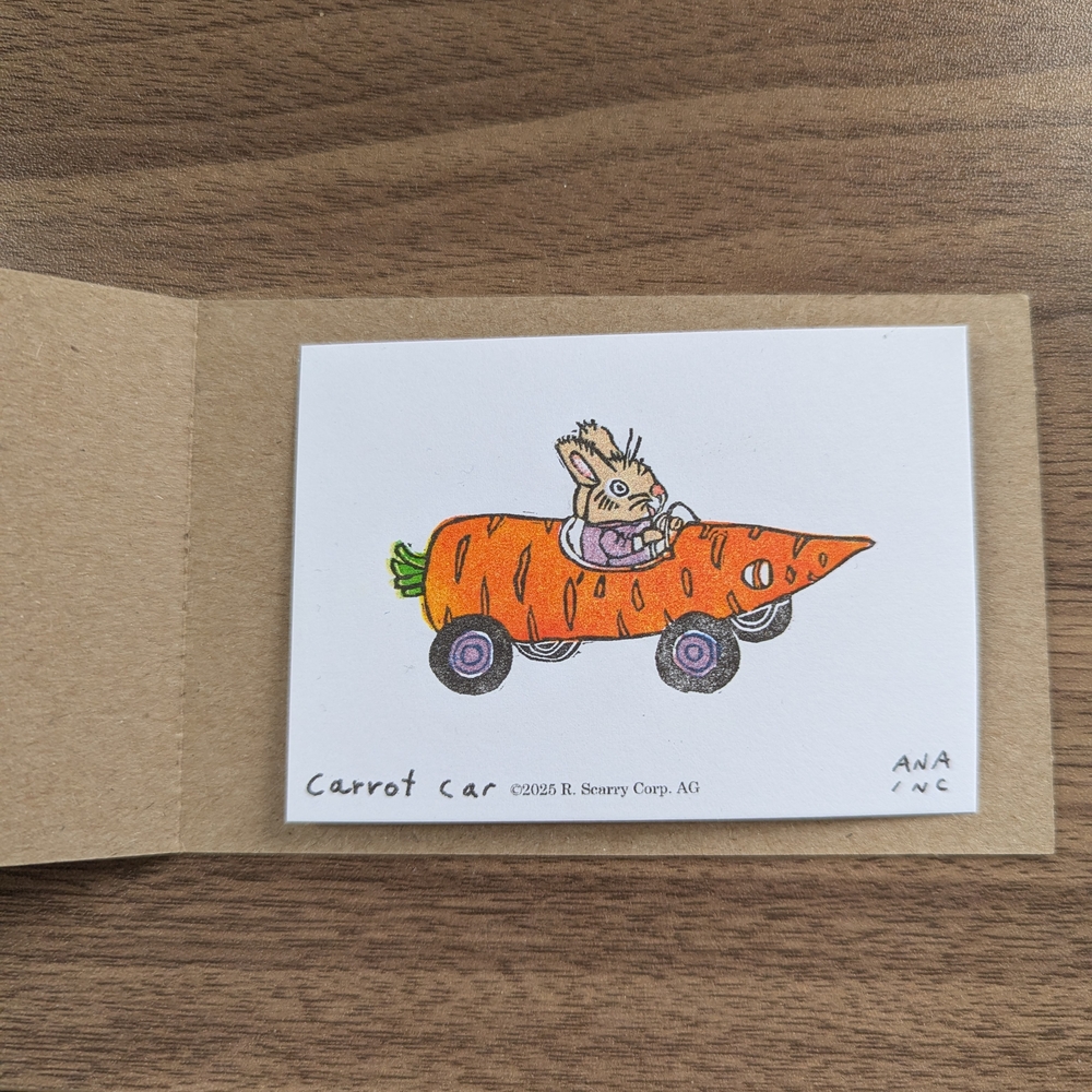 Inciardi X Richard Scarry Carrot Car Mini Print